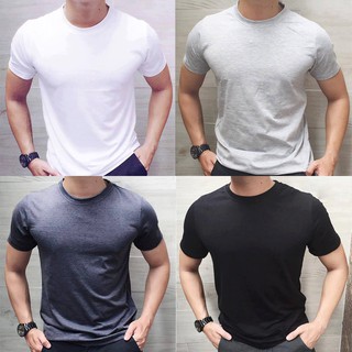 Áo phông trơn nam cổ tròn