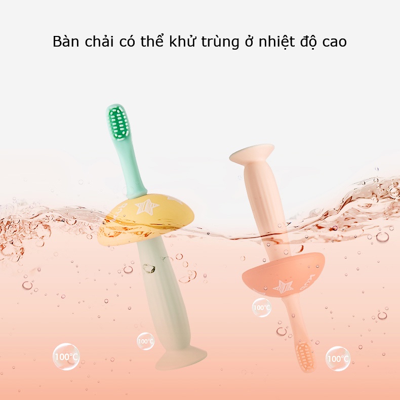 Bàn chải đánh răng silicon cao cấp KUB, bàn chải cho bé tập đánh răng - KUB_OFFICIAL