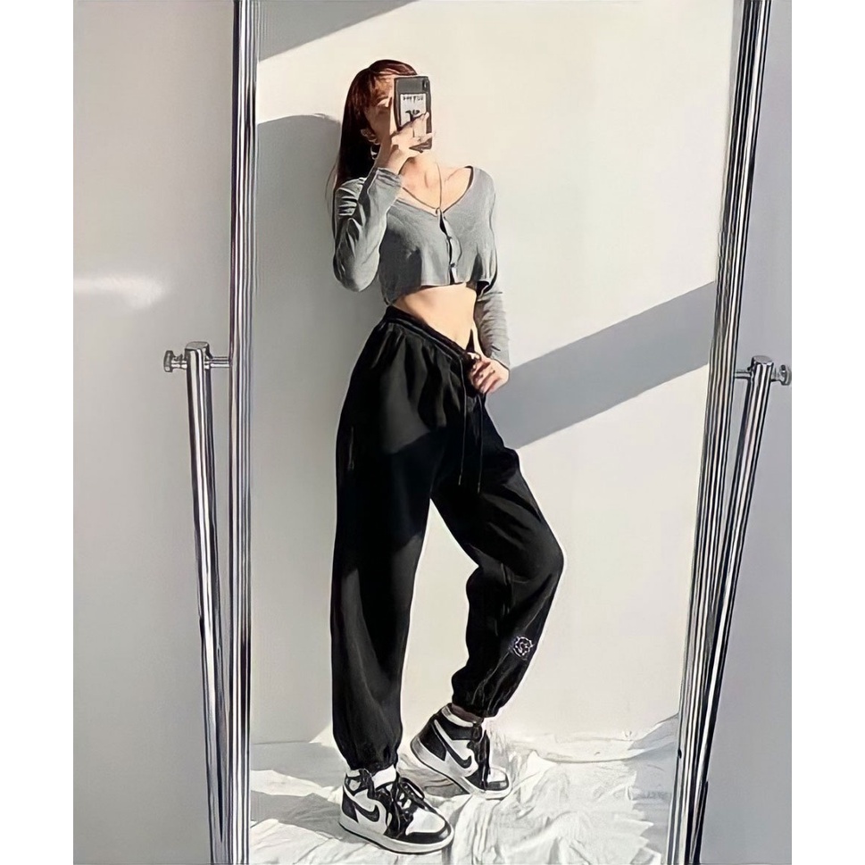 Quần ống rộng tập gym LOCOWN quần jogger chất tăm Hàn Quốc_VIETCEN