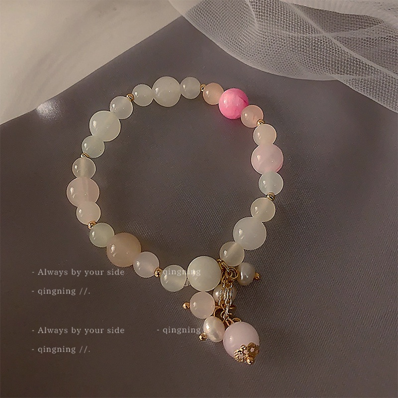 DREJEW Vòng Tay Pha Lê Thiết Kế Mẫu Mới Phong Cách Phật Giáo Hàn Quốc Pha Lê Phong Cách Phật Giáo Cho Nữ