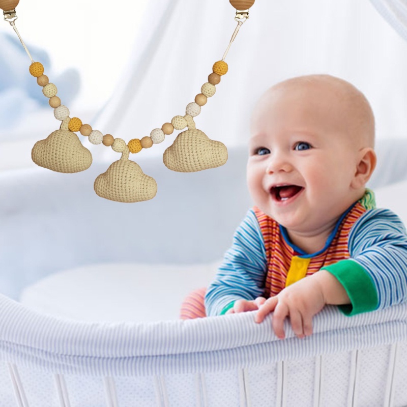 Đồ Chơi Kẹp Móc Hình Đám Mây Lục Lạc Treo Xe Đẩy Em Bé