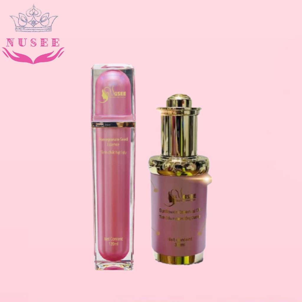 Combo tinh chất hạt lựu và tinh dầu hướng dương .Sản Phẩm Nusee mộc mỹ nhân, Mỹ Phẩm Cao Cấp