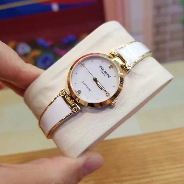 Đồng hồ nữ SUNRISE 9991SB, Vành Đá sang trọng,full hộp thẻ chính hãng, Kính Sapphire chống xước chống nước tốt | BigBuy360 - bigbuy360.vn