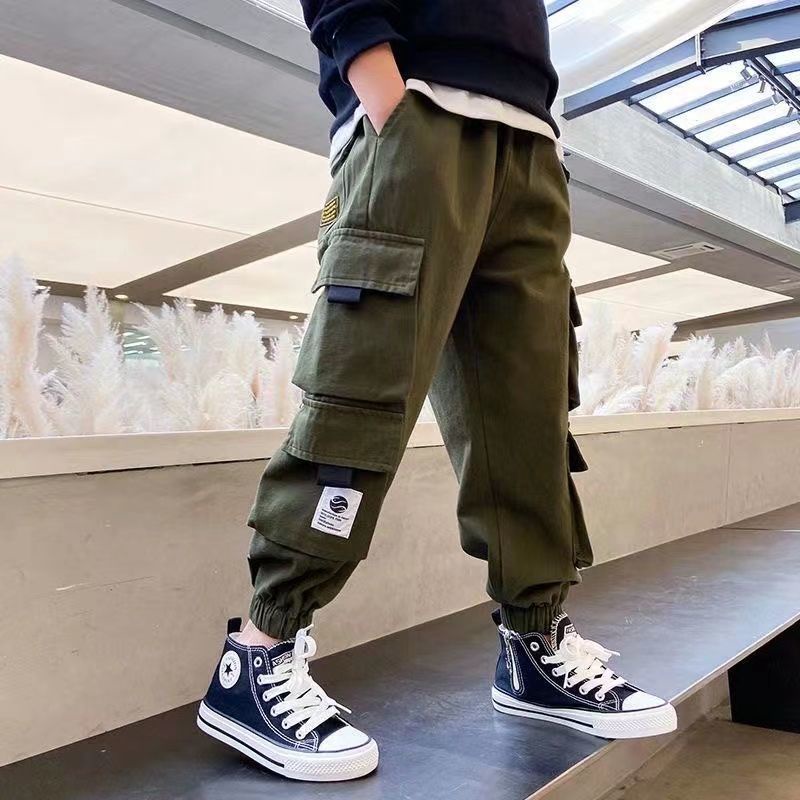 Quần Dài Dáng Rộng Phong Cách Phương Tây Thời Trang Xuân Thu 2022 Mới Cho Bé Trai