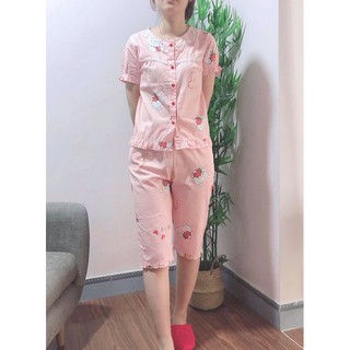 4 màu lửng , ảnh thật , đồ bộ mặc nhà , chất thô kate hàn