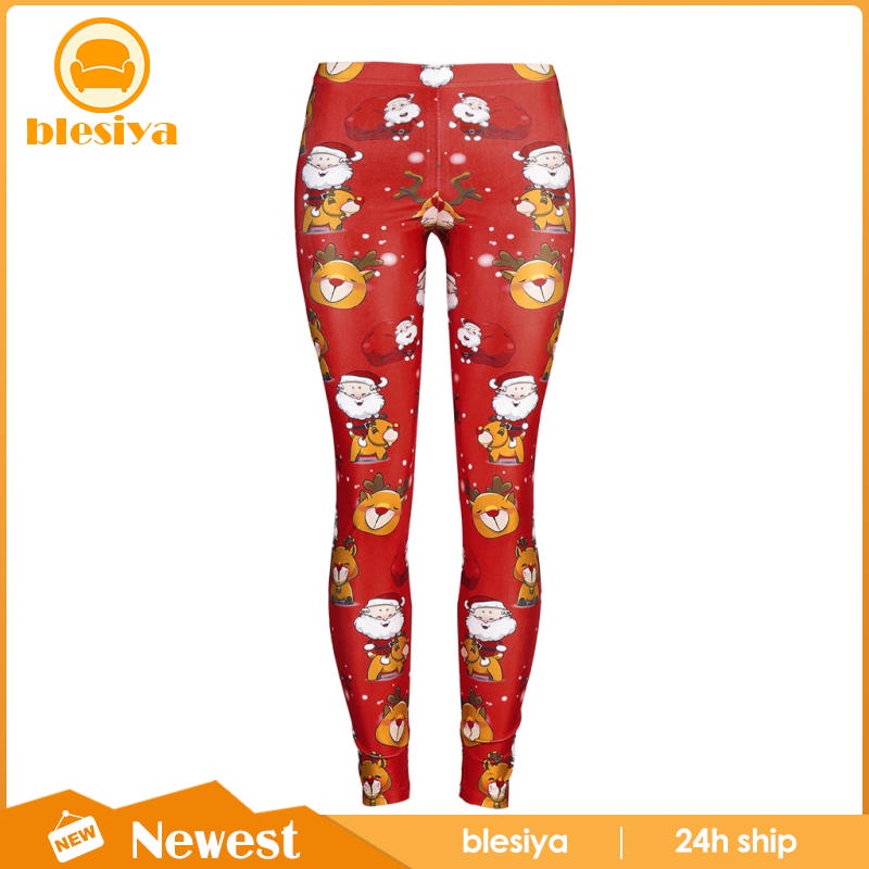 Quần Legging thể thao hoạ tiết in phong cách Giáng sinh cho phái nữ