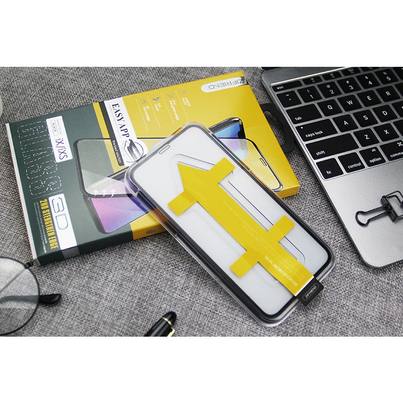Kính Cường Lực 3D Zifriend Iphone (Đầy Đủ Khung Dán Dễ Dàng)