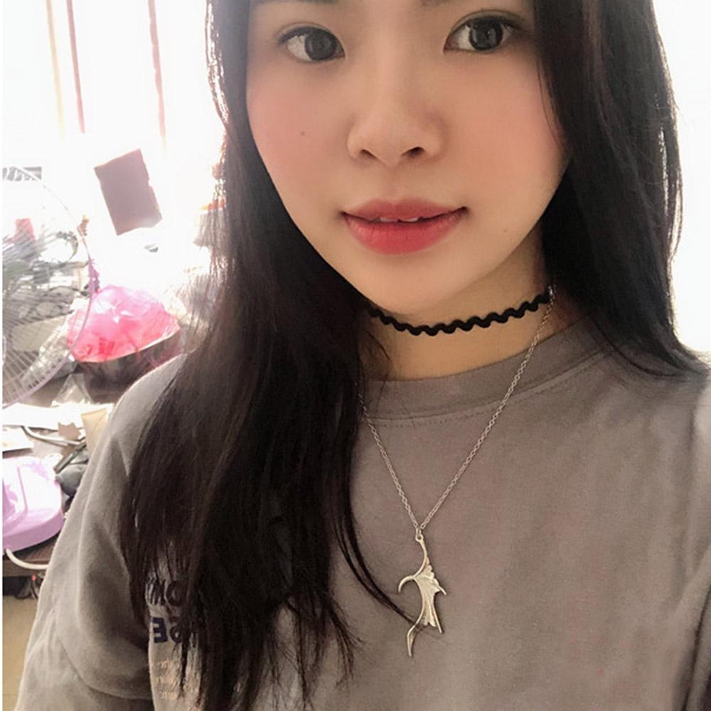 EUCA Vòng cổ MặT HìNh Dơi Và TráI Tim ThờI Trang