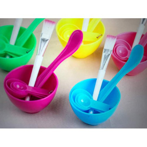 Bộ chén trộn mặt nạ - chén trộn mask, kem, mỹ phẩm bằng nhựa gồm 6 món dễ dàng sử dụng tại nhà