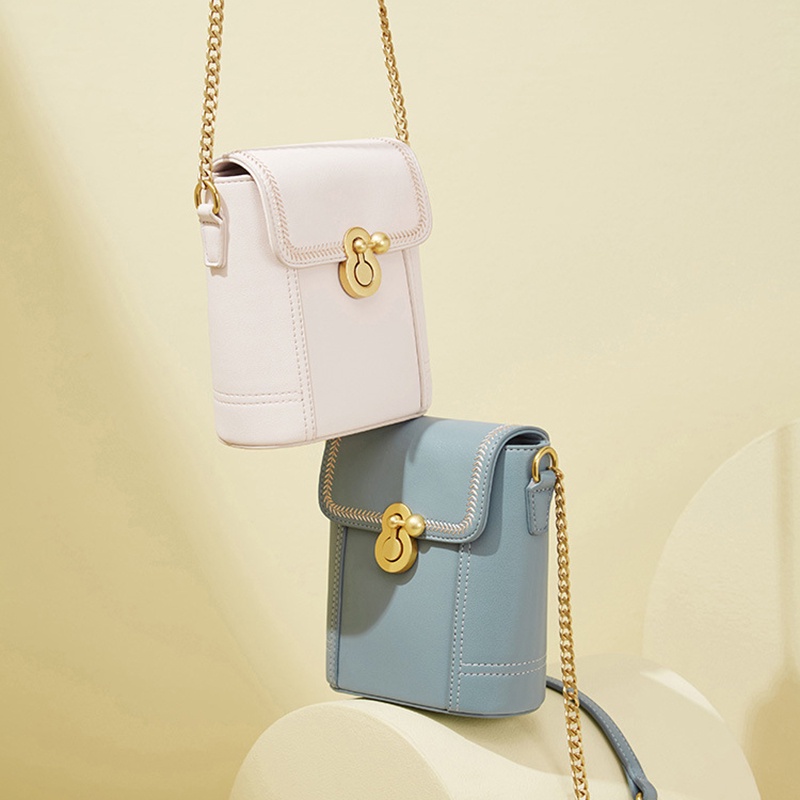 Túi Xách Đeo Vai Phối Dây Xích Thời Trang Dành Cho Nữ