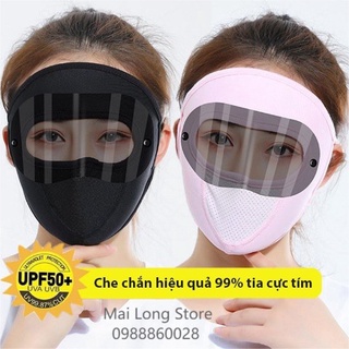 Khẩu trang ninja che mặt có kính chống bụi chống tia uv