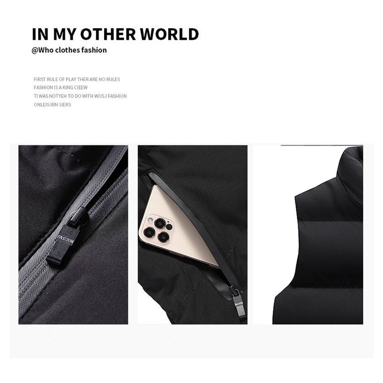 Áo Khoác Phao Không Tay Thiết Kế Mới Dày Dặn Thời Trang Mùa Đông Dành Cho Nam