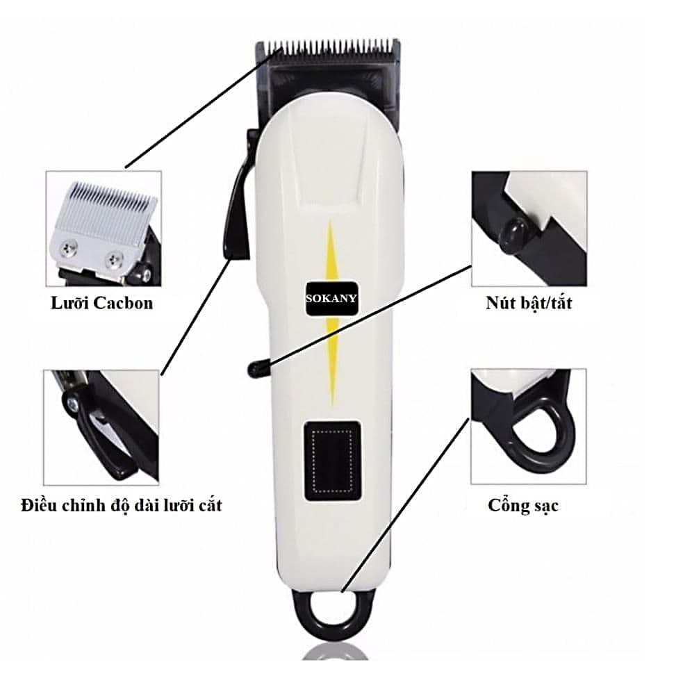 Tông Đơ Cắt Tóc Không Dây chuyên nghiệp KEMEI KM- 809A tông đơ,lưỡi thép không RỈ,bền bỉ qua năm tháng