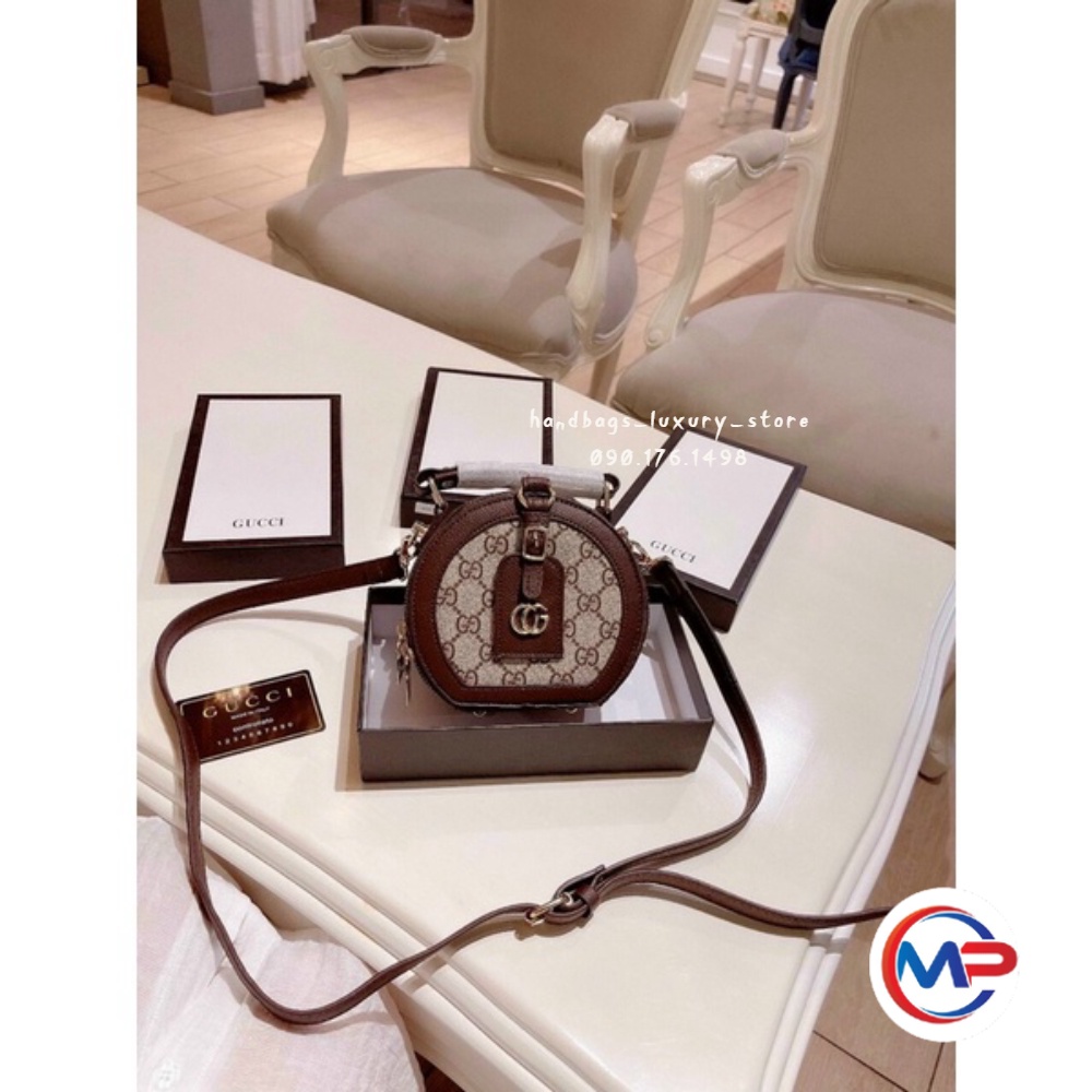 𝑭𝑹𝑬𝑬𝑺𝑯𝑰𝑷  Túi Xách Nữ Đeo Chéo Cốp Trống Tròn GG