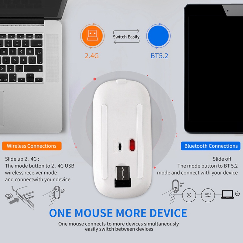 Rechargeable Silent Wireless Mouse Diamond-Studded Dual-e Mouse Colorful Glowing Mouse Sier