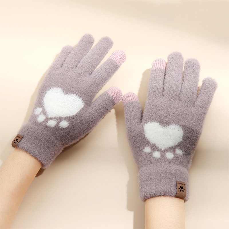 Găng Tay Len Giữ Ấm Mùa Đông Có Thể Chạm Màn Hình Cảm Ứng