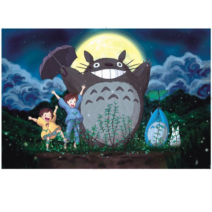 Tranh ghép hình 1000 mảnh bằng gỗ Totoro đêm NM0028