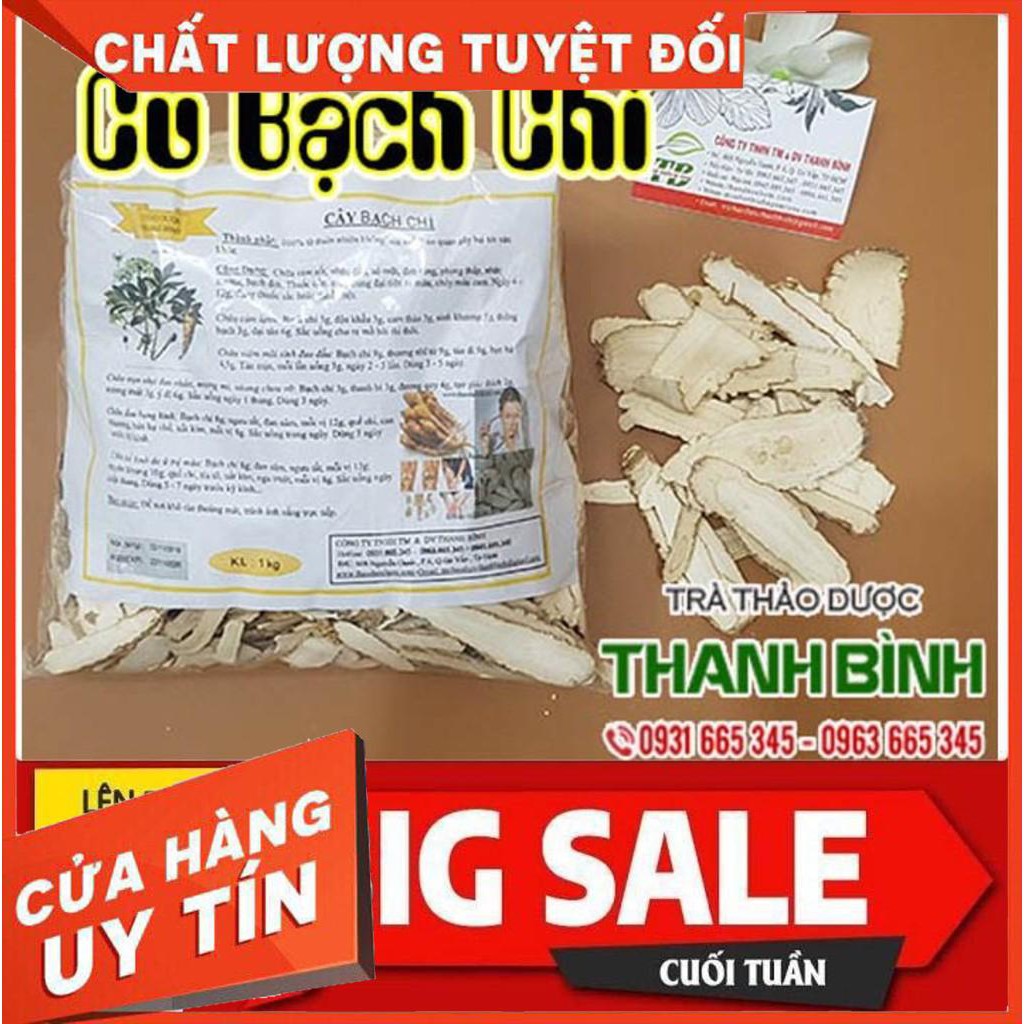 Củ Bạch Chỉ Nguyên Chất 100Gr__Hàng Loại 1 - Cây Thuốc Nam Thanh Bình