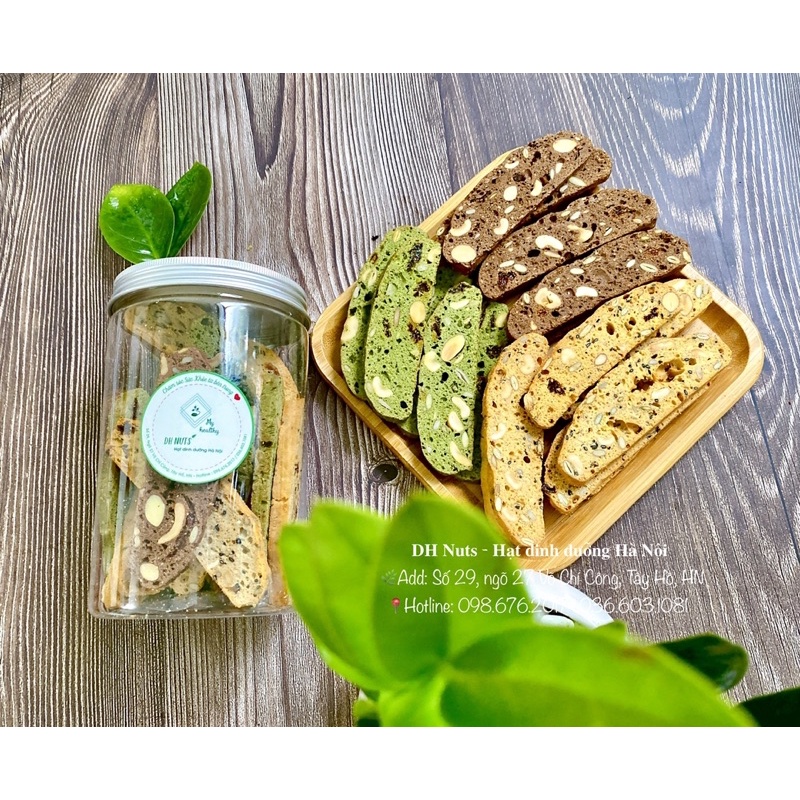 BÁNH BISCOTTI MIX 3 VỊ [250G] [Mix 3 vị: vani truyền thống, matcha, chocolate]