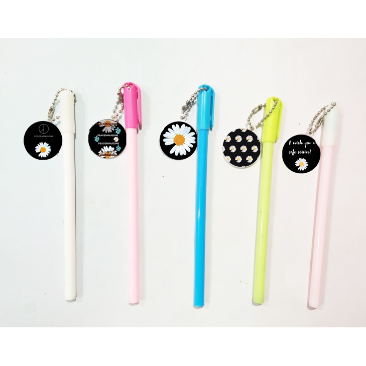 Bút hoa cúc GD kèm dây treo BMCI21 bút cute dễ thương thần tượng idol hoạt hình