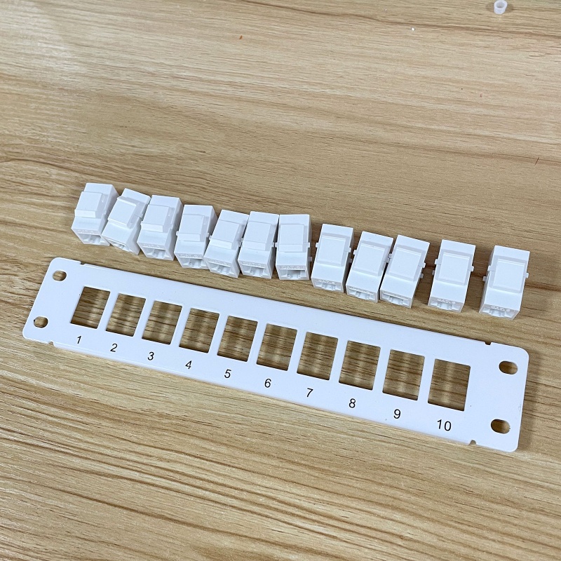Bảng Điều Khiển Dán Tường CAT6 10 Cổng 10G Hỗ Trợ 1U Patch UTP 19inch