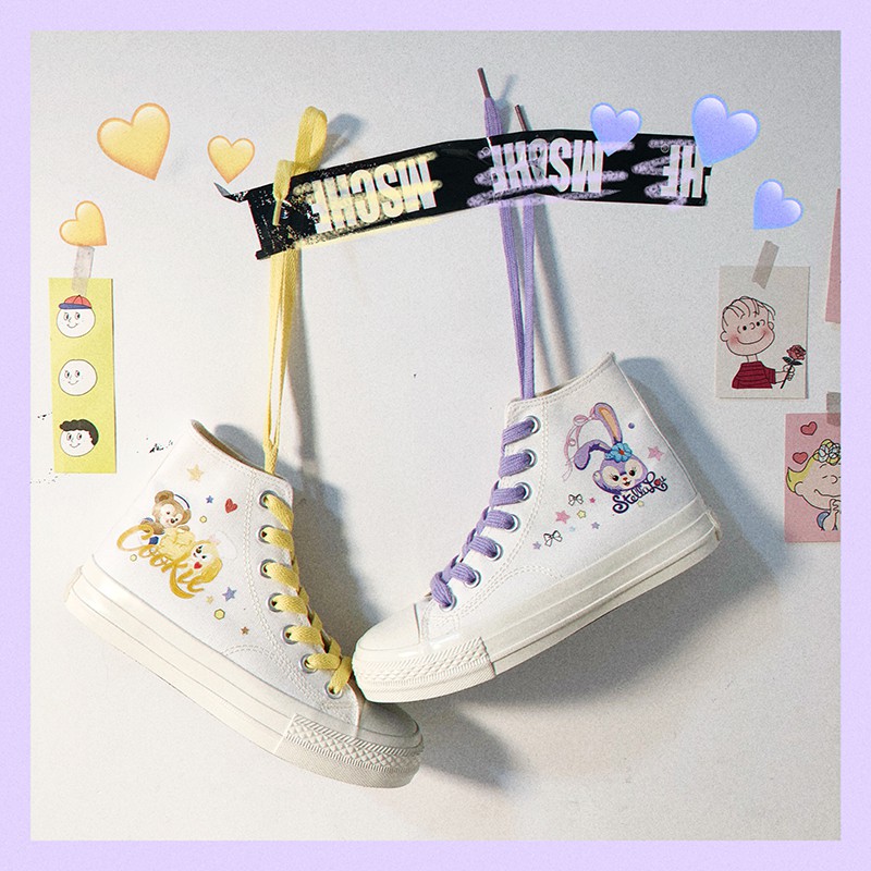 (HÀNG ORDER) Giày vải cao cổ dáng converse phong cách ulzzang Hàn Quốc