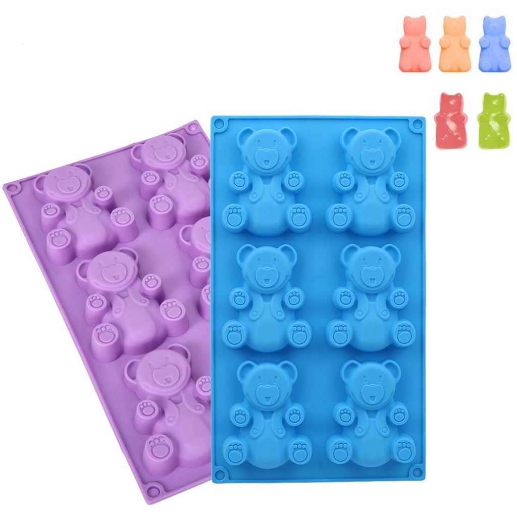 Khuôn Làm Bánh Hình Gấu Gummy Dễ Thương