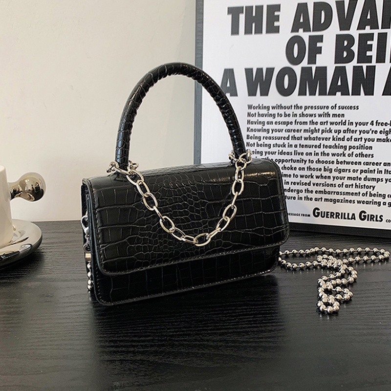 IELGY Túi Đeo Vai Hình Vuông Cỡ Nhỏ Phối Dây Đeo Sợi Xích Thời Trang Cho Nữ