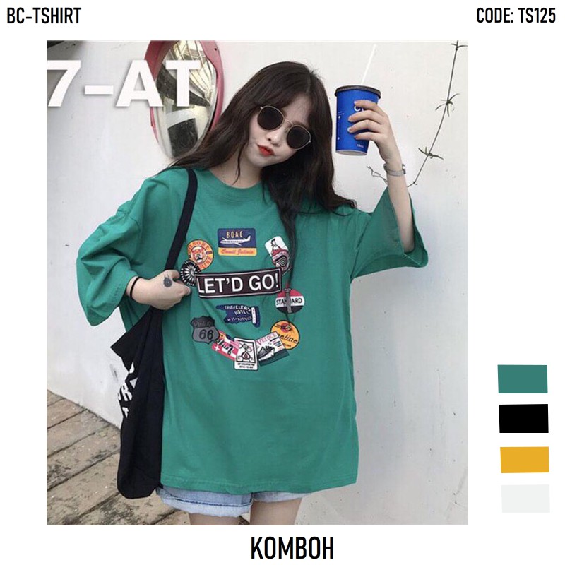 Áo thun tay lỡ KOMBOH phông Unisex nam nữ oversize form rộng ulzzang LET'D GO A19 | BigBuy360 - bigbuy360.vn