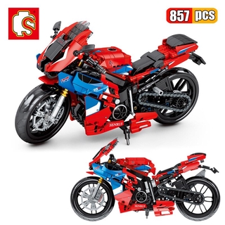 Đồ chơi Lắp ráp Mô hình Sembo 701808 857Pcs Speed Off-road Motorcycle Building Blocks Technic Mechanical Racing car CBR