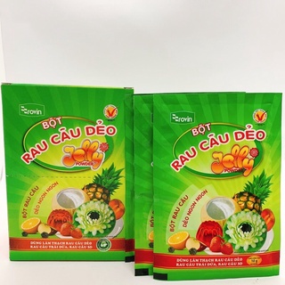 Hộp 12 gói Bột Rau Câu Dẻo Jelly Rovin Hoàng Yến