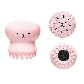Dụng Cụ Rửa Mặt Bạch Tuộc Có Gai Massage Tạo Bọt Thông Minh Dịu Nhẹ Mềm Mại Cho Da
