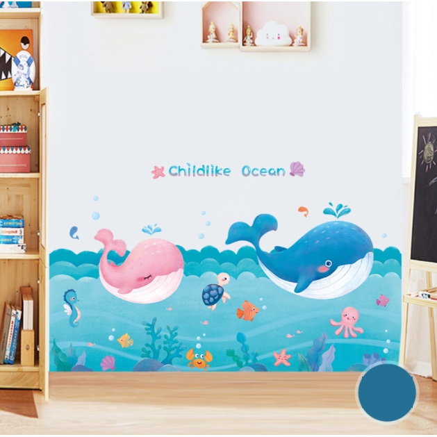 Decal trang trí tường - Đại dương xanh