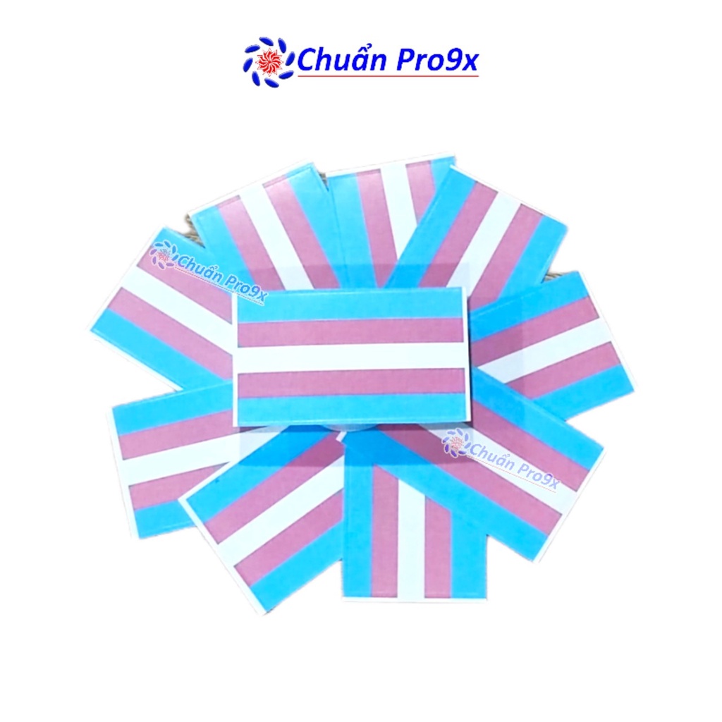Sticker cờ LGBT Transgender chuyển giới hình chữ nhật