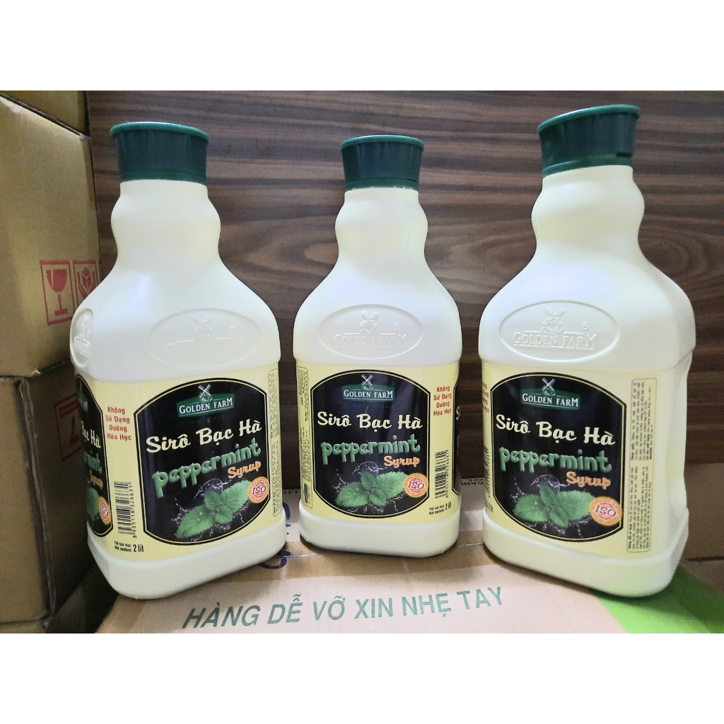 Siro Bạc hà Golden Farm can 2L