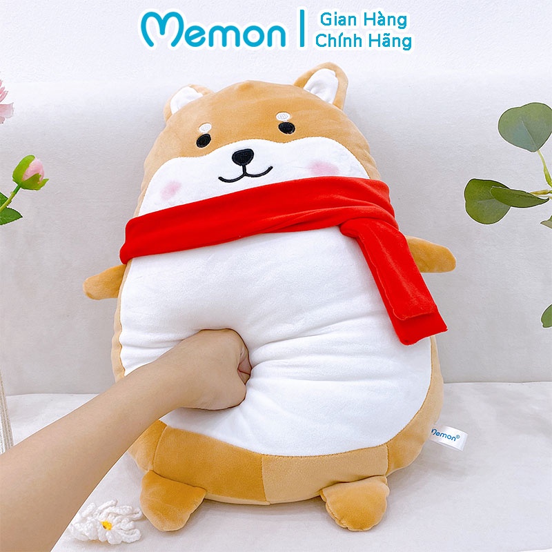 Gấu Bông Chó Shiba Quàng Khăn Đỏ Cao Cấp Memon