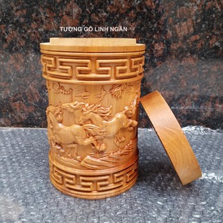 Hộp đựng chè (đục Mã đáo thành công)