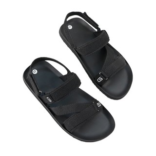 Sandal nam GIAVY-Sandal quai dù đế cao su truyền thống ST L377 màu đen