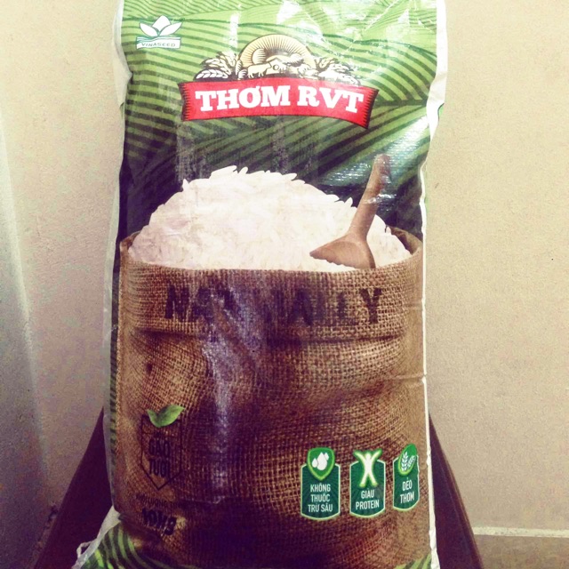 (Bao bì 10kg) Gạo Thơm RVT(Shop cam kết hàng chính hãng)
