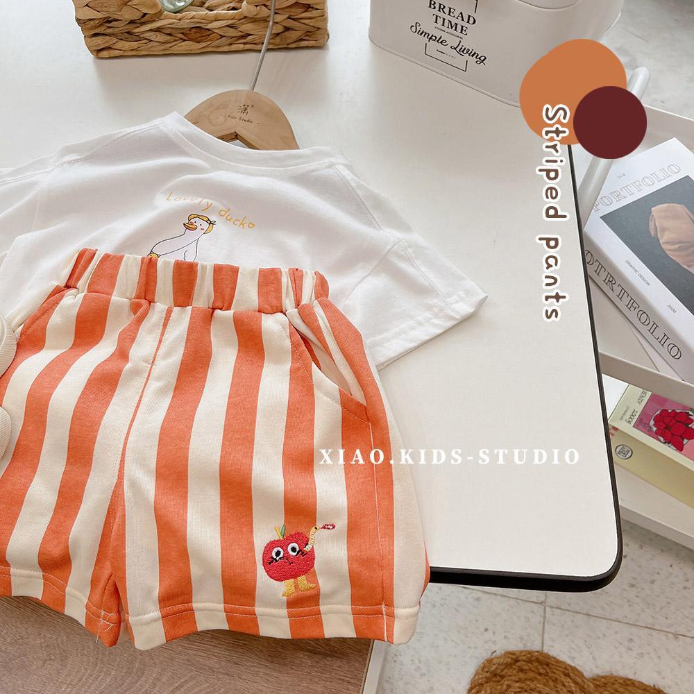 Hàng Mới Về Quần Short Dáng Rộng Kẻ Sọc Màu Sắc Thời Trang Mùa Hè Thoải Mái Dễ Phối Đồ Cho Bé Trai