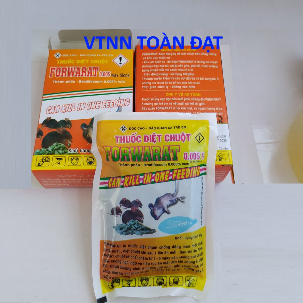 (Hộp 2 gói) Thuốc Diệt Chuột FORWARAT, thuốc thế hệ mới của dòng Killrat