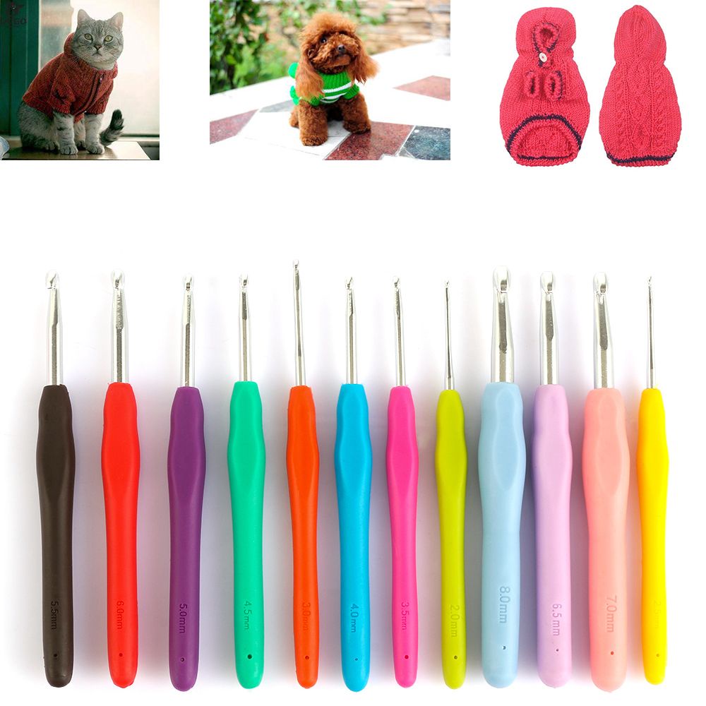 Móc Đan Len Bằng Nhôm Mềm Nhiều Màu Sắc Size 2.0 - 10mm