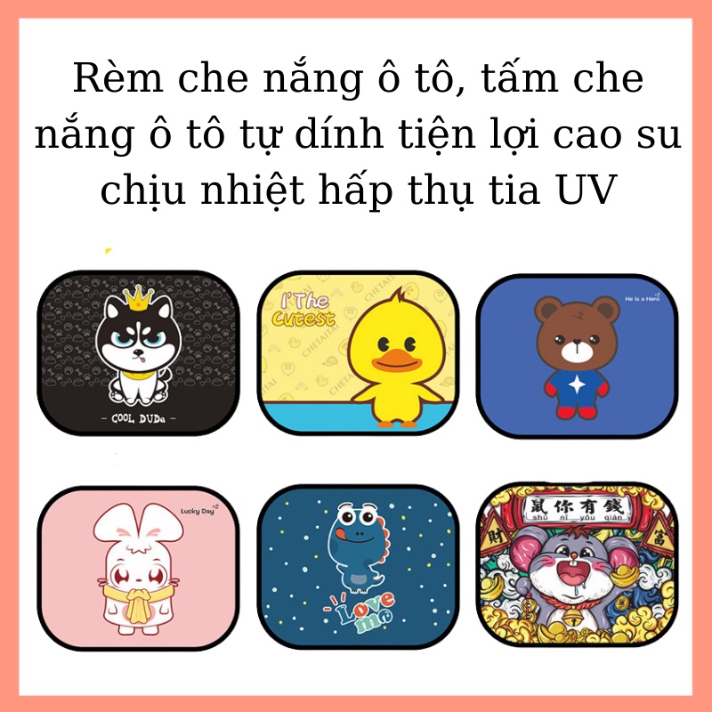 [Mã LIFEAU5SALE giảm 20k đơn 50k] Rèm che nắng ô tô, tấm che nắng ô tô tự dính tiện lợi cao su chịu nhiệt hấp thụ tia UV