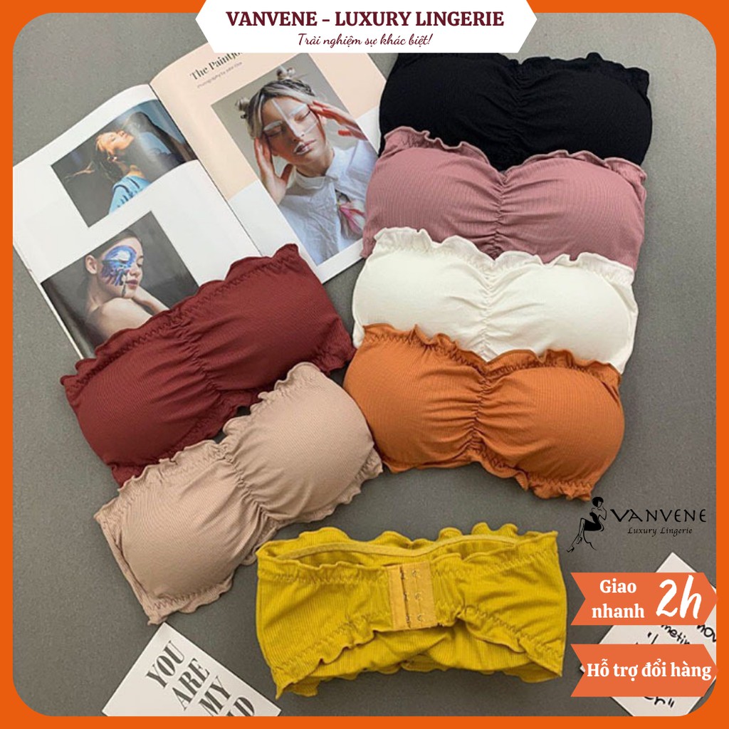 Áo Lót Quây Cotton Vanvene 3 Khuy Chắc Chắn Áo Ngực Chất Liệu Cotton Thấm Hút Thoáng Mát A003 Phù Hợp Mặc Áo Hở Vai