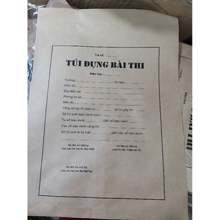 Túi đựng bài thi theo mẫu của Bộ GD-ĐT (100 túi)