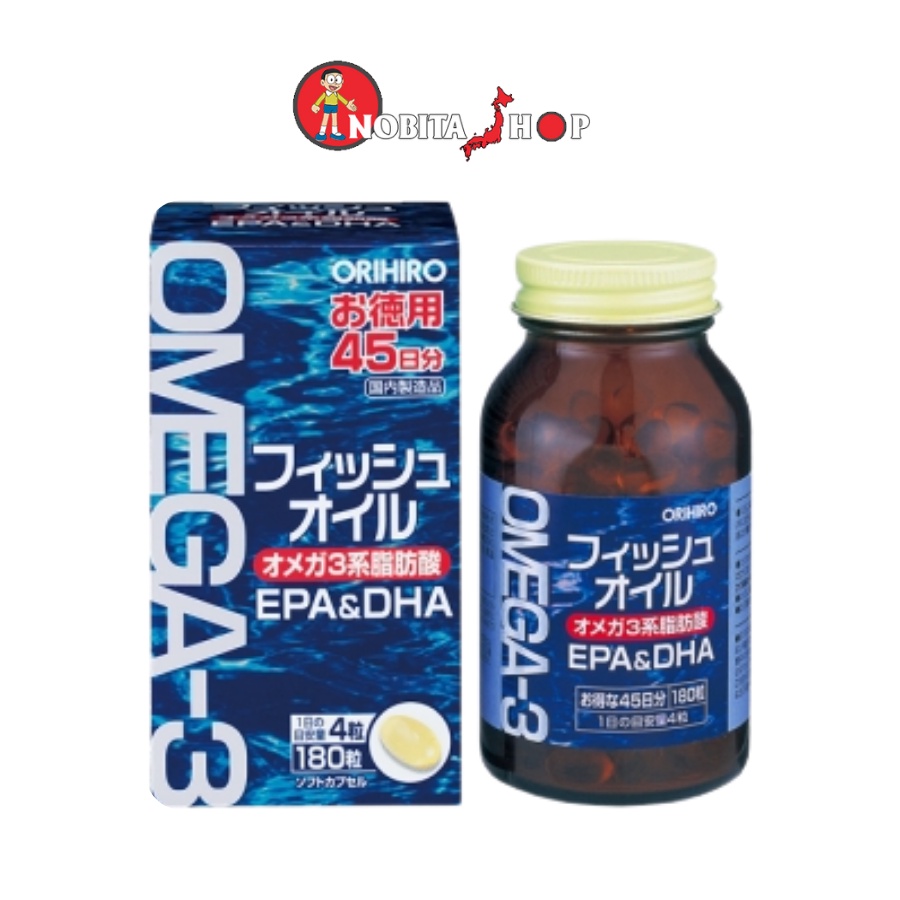 Viên uống dầu cá Omega-3 hỗ trợ tim mạch Orihiro 180 viên