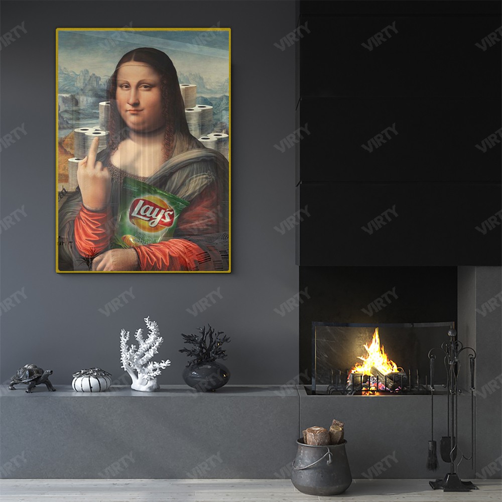 [Giá hủy diệt] Tranh canvas decor Mona Lisa F Lays Funny Art