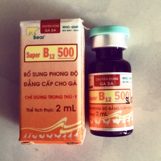 Super b12 500 gà đá kéo dài thời gian thi đấu , làm chậm mệt cơ, tăng tốc độ phản xạ 2ml