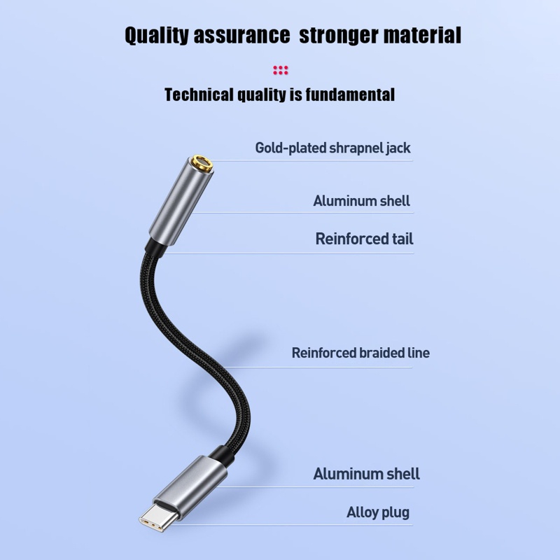 Giắc Cắm Chuyển Đổi Từ USB C Sang Cổng Tai Nghe 3.5MM Đa Năng Chất Lượng Cao