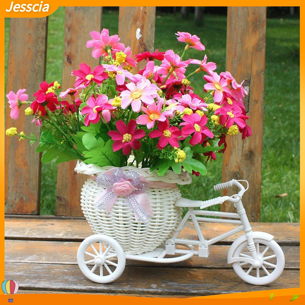 Jessica| Giỏ Hoa Đan Mây Hình Xe Đạp Trang Trí Tiệc Cưới
